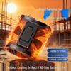 Portable USB Rechargeable Waist Fan: Clip-On & Hanging Neck Design for Camping & Construction