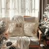 1pc/4pcs Christmas Cheer: Merry Gingerbread, Tree, Sleigh & Jingle All The Way Pillow Covers Sofa Cushion Cover Home Decoration