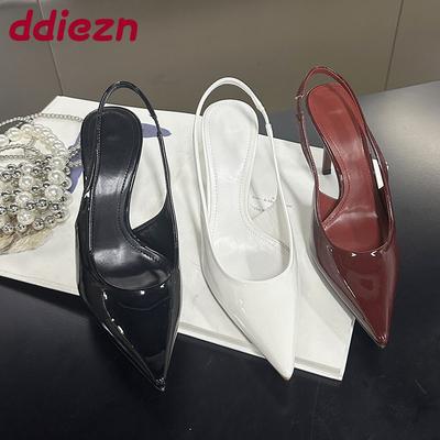 Fashion Big Size 43 Footwear Ladies Super High Heels Sandals Shoes Fashion Pointed Toe Female Slip On Women Heeled Sandals Shoes Pumps