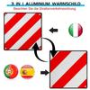 Warning Sign Car Roadside Warning Board Square Reflective Red White Alarm For Truck Automotive Security Auto Bike Carrier Road