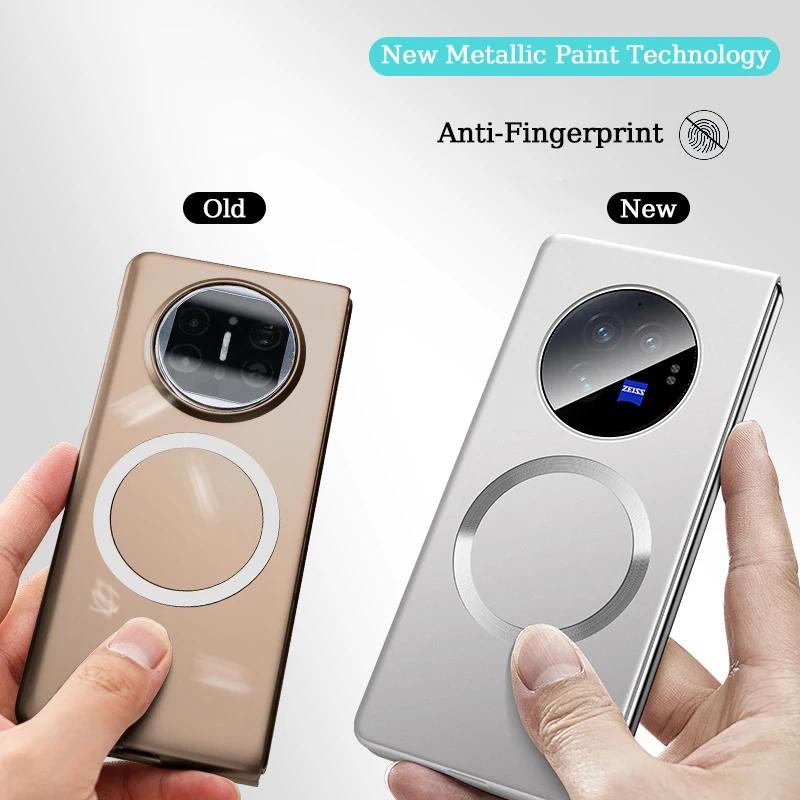 Ultra Thin Matte Metallic Paint Magnetic Case For VIVO X Fold 5 3Pro 2 Wireless Charge Anti-fingerprint Hard Protect Cover Funda