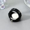 1 stuks Nachtlampje Ring Horloge Eenvoudig Mode Punk Horloge Ring Veelzijdig Koppel Vinger Horloge Mini Klok Retro Creatief Zakhorloge