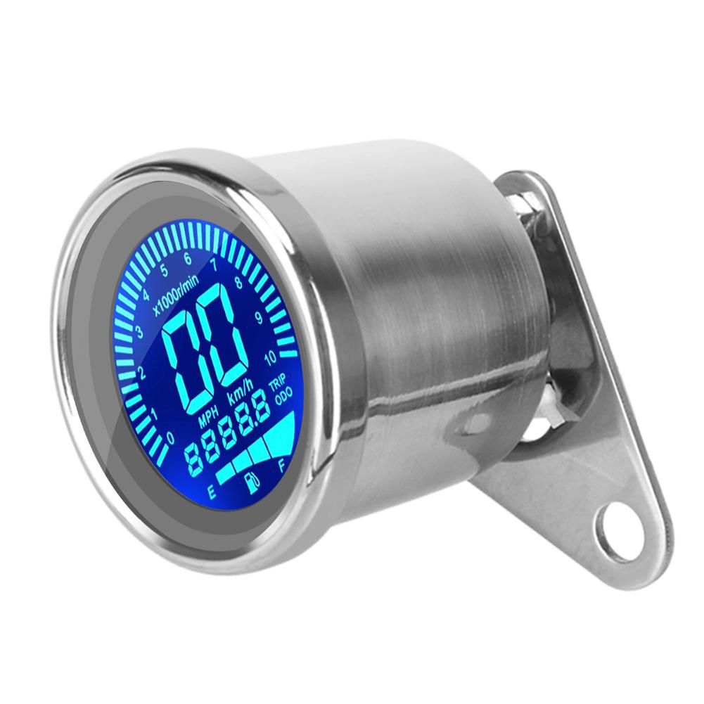 

Универсальный мотоциклетный цифровой спидометр со светодиодным дисплеем, счетчик топлива, 12 В, цифровой тахометр, высокоточный водонепроницаемый датчик для мотоцикла белый