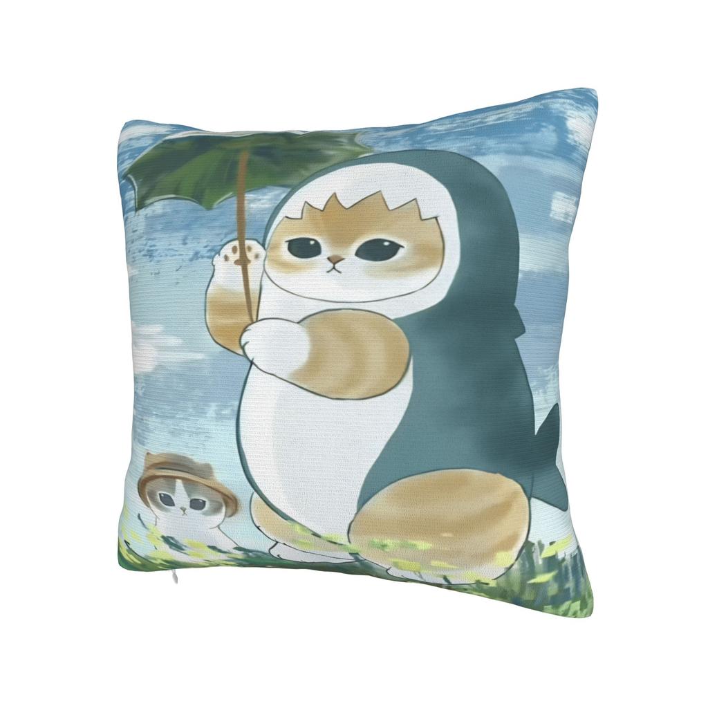 Sharks and kittens Pillow Cover Print Cushion Cover Novelty Pillow Case For Chair Sofa Home Decor
