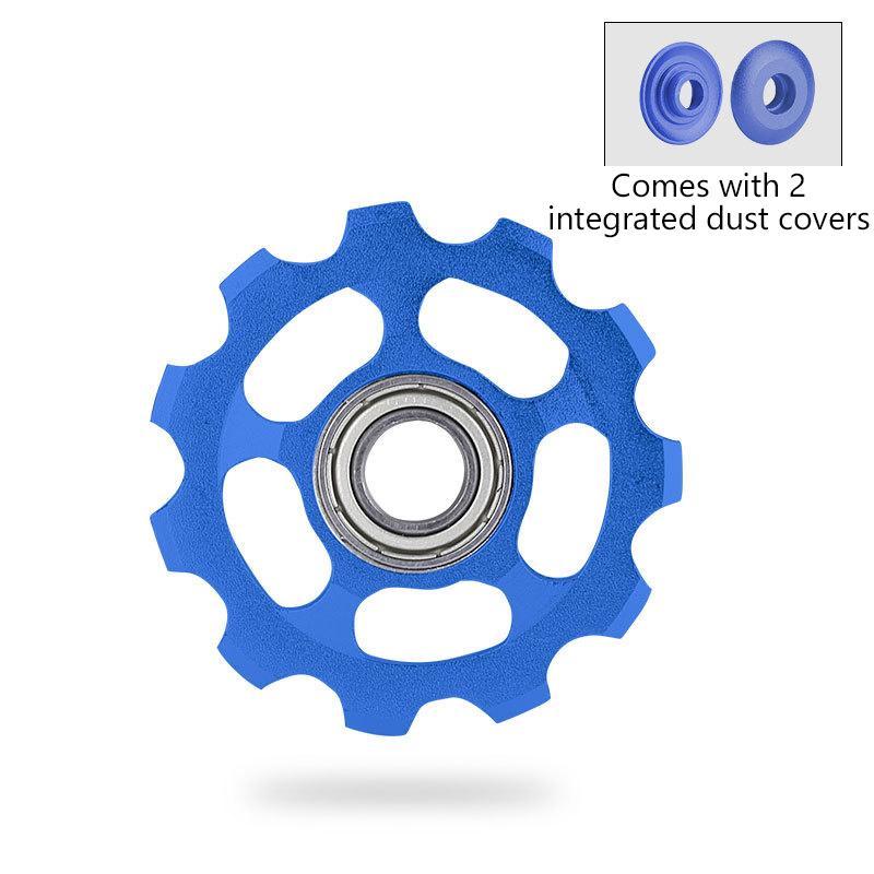 

11T Колесо заднего переключателя велосипеда Керамический подшипник Шкив Al7075 Ролик-натяжитель для шоссейного велосипеда синий