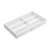 Yamazaki Tower Extendable & Sliding Cutlery Tray, White, Approx. W25 x D24.6-45 x H5.7cm, Extendable Drawer, Cutlery Storage, Model 3382
