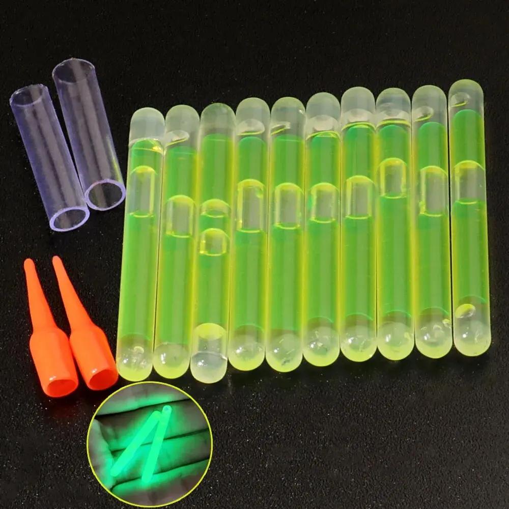10PCS Fireflies 4.5*40mm for Fishing Float Fluorescent Lightstick Light Night Rod Lights Tool Bright Dark Colored Glow Stick