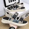 2024Men Sandals Shoes High Quality Breathable Oil Painting  Sandals Man Summer Outdoor Lightweight Beach Sandals One On Slippers