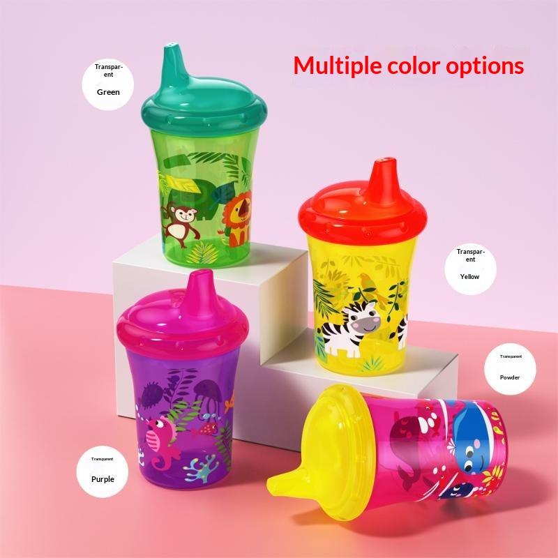 Baby Sippy Cup 260Ml 330Ml Animal Printed Duckbill Water Bottle Leakproof Toddler Drinking Cup For Daily Outdoor Use