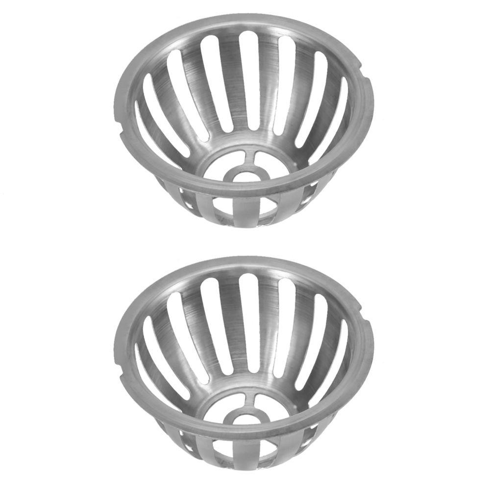 2PCS Stainless Steel Floor Drain Cover Dome Shape Storm Drain Filter Durable Drain Cover Garden