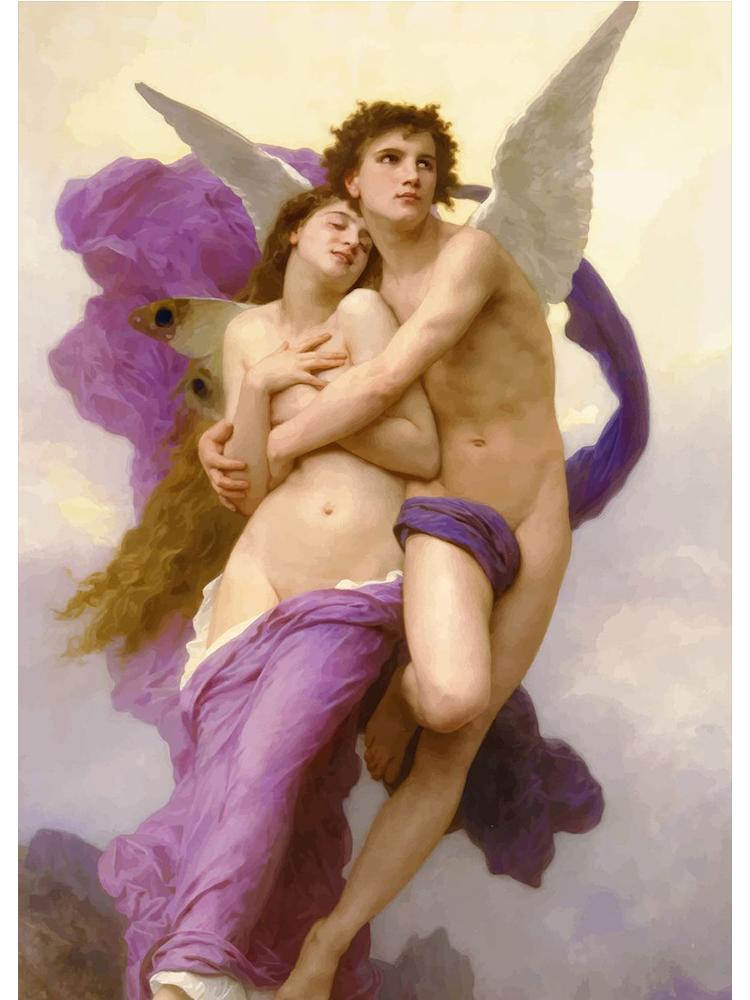 

Художник Уильям Бугро классическое произведение искусства постер холст картина маслом женская фигура настенное искусство для гостиной украшение дома 40x60cm No Frame