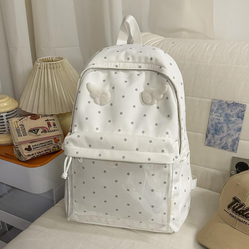 Korean version of polka dots cute angel wings girl heart sweet little backpack Mori small fresh junior high school girls backpack