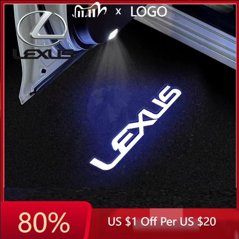 WDM2 2026 Hot Interior Stickers Car Door Welcome Light Logo Projector Lights Accessories For Lexus F SPORT ES RX NX LS UX LM LX GX LC