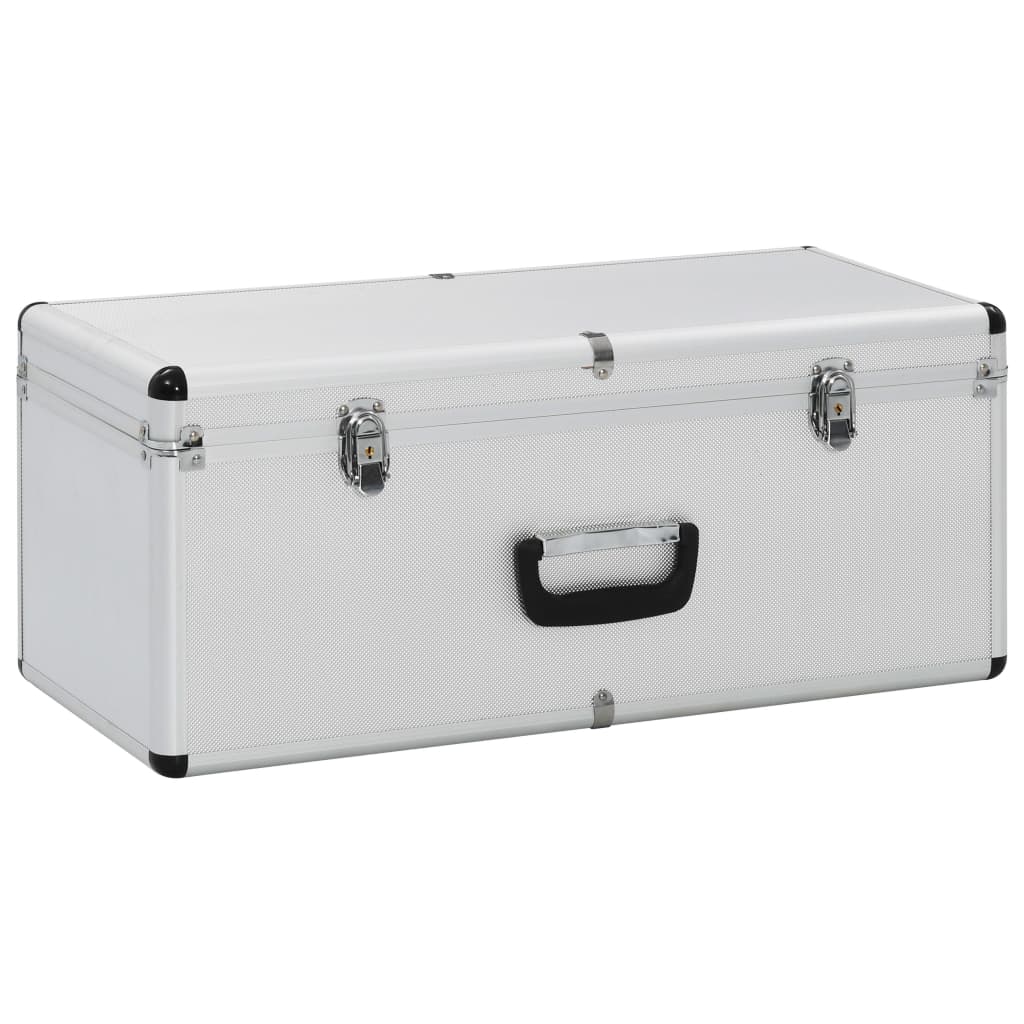 Storage Case Set 3 Pieces Silver Aluminum