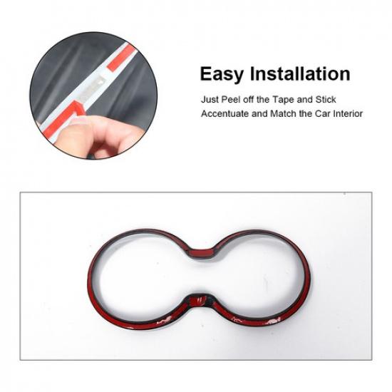 Front Gear Shift Cup Holder Cover Trim for Jeep Grand Cherokee 2011+Carbon Fiber