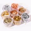 Gold Foil Nail Decoration Sequin Gold Silver Fragment Nail Art Charm Irregular Bronze Nail Art Decoration Manicure Design