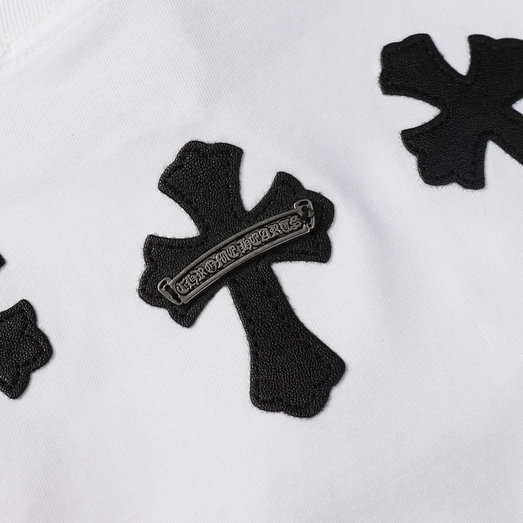 9989 CHROME HEARTS 2025 Summer New High Quality Cotton Round Neck Loose Large Size Men's and Women's T-shirt Couple T-shirt