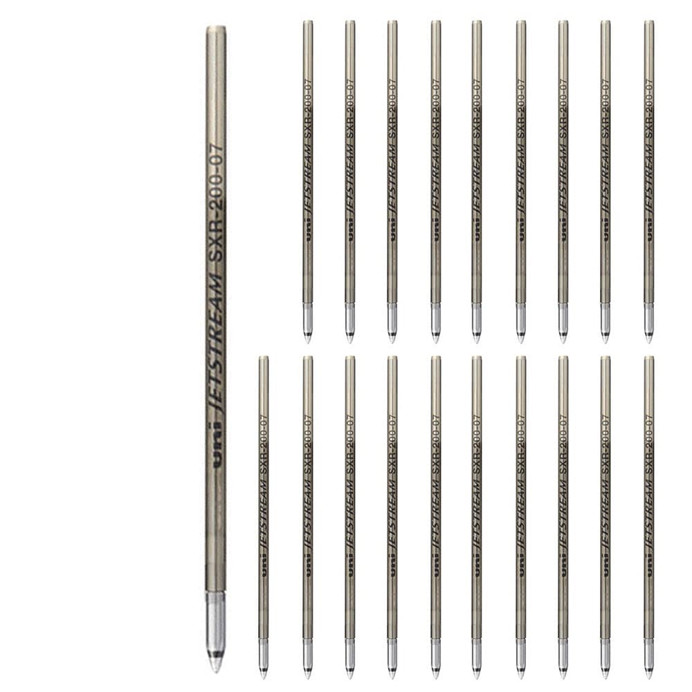 

Mitsubishi Pencil Jetstream Lead per Friction Jetstream Ink Refills, SXR-200-07-24, 0.7mm, Black, 20-Pack (1 Refill), Ultra-Low