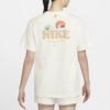Nike Alphabet Print Sport Training Casual Round Neck Short Sleeve Drop Shoulder T-Shirt Women Tops Coconut-Milk-White HF6180-133