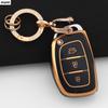 3 4 Buttons Tpu Car Smart Key Case Fob Shell For Hyundai Ix35 Ix45 I10 I30 I40 Tucson Santa Fe Rena Sonata Elantra Creta Keyless