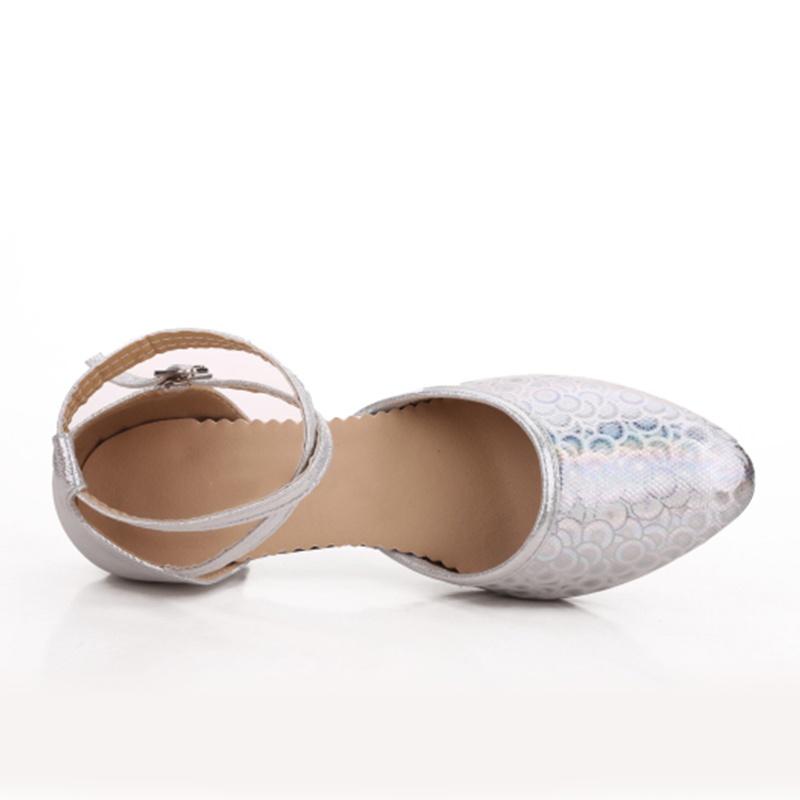 Tanzschuhe für Damen und Mädchen, lateinamerikanische Tanzschuhe, Ballsaal, Tango, Walzer, Sandalen mit weicher Sohle, Salsa, geschlossene Zehenpartie, 5,5 cm Absatz