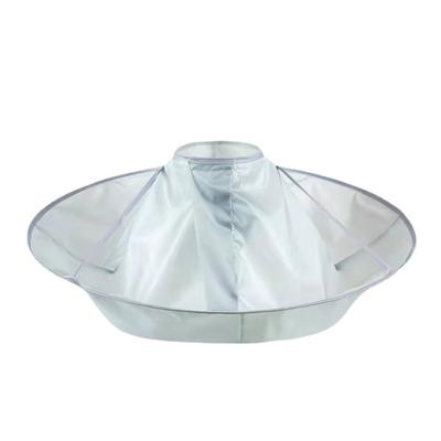 Hair Cutting Cape Lightweight Foldable Umbrella Design Hair Cutting Barber Cloth for Adult Children Gray
