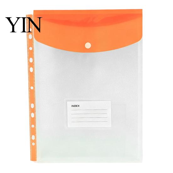 11 Hole Binder Pockets for A4 Binders, Plastic Expanding File Folders with Snap Closure & Transparent Label Slot, Durable Document Organizer Project