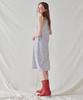RONRON Boatneck Sleeveless Long Dress Blue Stripe