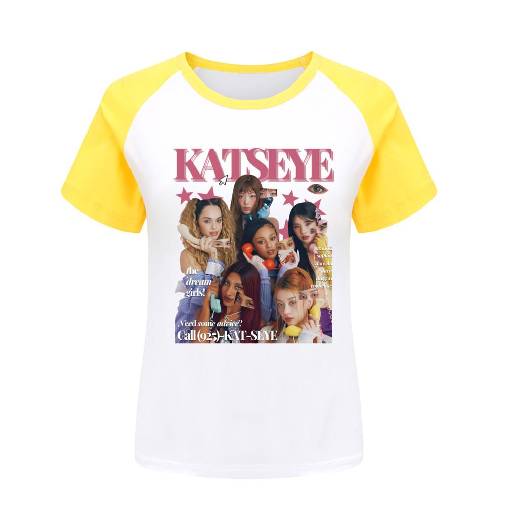 5303 Girls KATSEYE Print Pop Star Short Sleeves T-Shirt