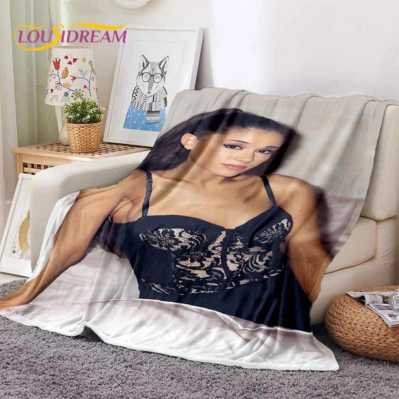 3D Ariana Grande Katze Ari Sänger Weiche Decken, Warme Kuscheldecke Bequeme Decke für Picknick Betten Sofa Zuhause Schlafzimmer Geschenk