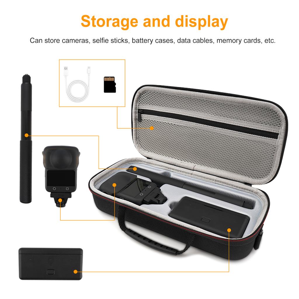 For DJI OSMO 360 Shockproof Camera Organizer Anti-Fall Action Camera Storage Bag Thicken Camera Protect Bag Camera Accessories