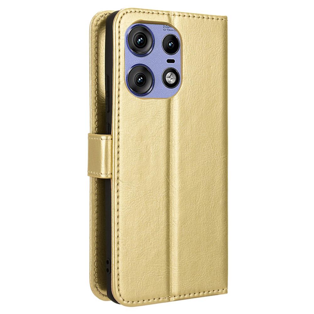 For Motorola Edge 50s Pro 5G/Edge 50 Pro 5G/Edge 50 5G Leather Folding Stand Wallet Phone Cover Crazy Horse Texture