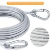Outdoor Stainless Steel Dog Leash Heavy Duty Dog Tie Out Cable Pet Runner Cable Leads for Yard, Line Tether for Medium Large Dogs