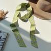 Flower Polka Dot Scarf Ribbon Narrow Long Scarves Sweet Floral Scarf  Outdoor