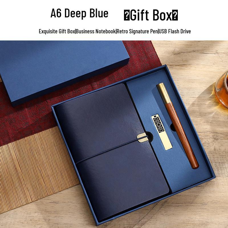In-stock Retro Custom-Bound Three-Fold A6 Student Notebook with Logo Customization