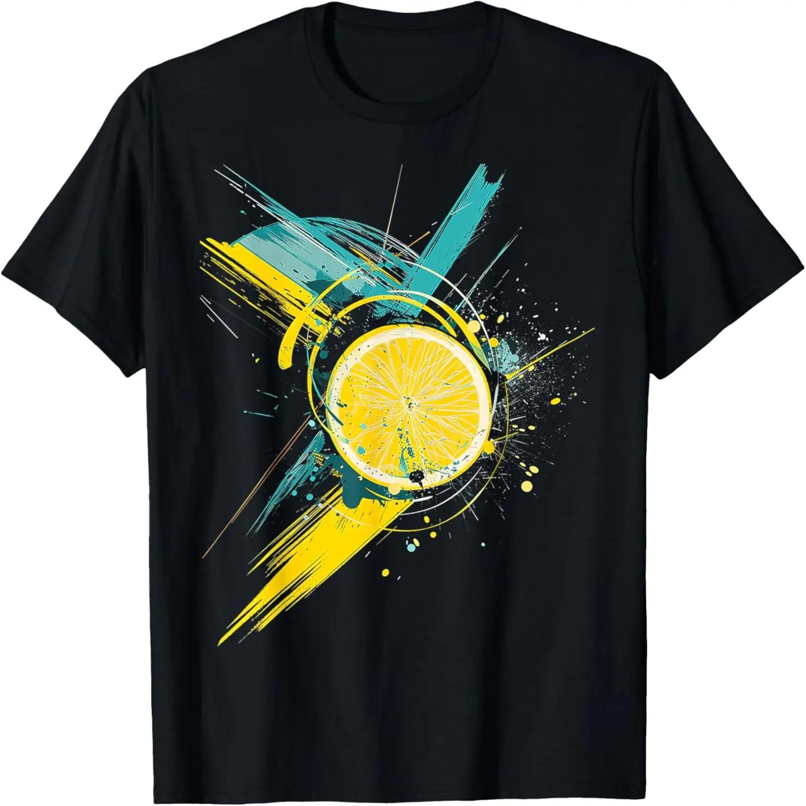 

Lemon Motif Illustration Art T-Shirt XXXXXL