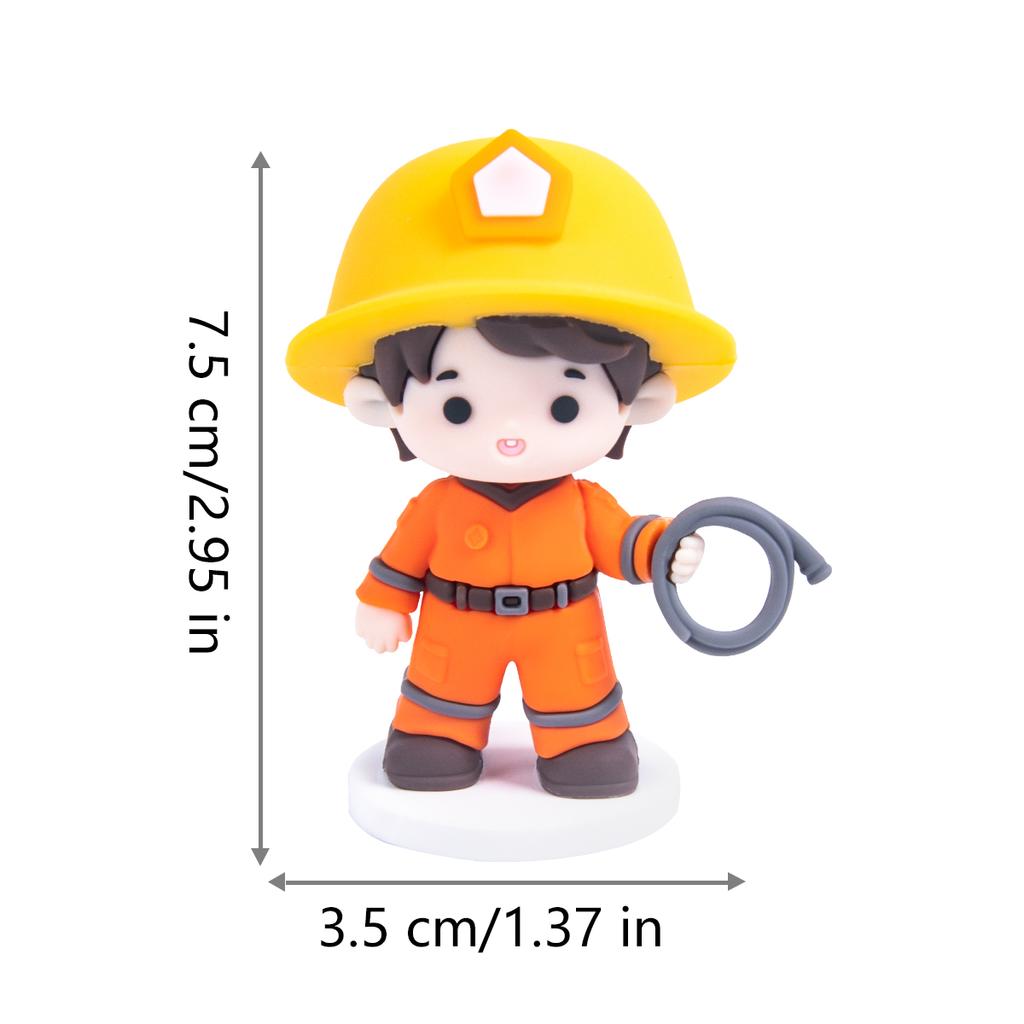 Feuerwehrmann Geburtstagstortenaufsätze Feuerwehrauto Kuchendekoration Geburtstagsfeierdeko Feuerwehrmann Cupcake-Topper für Jungen Geburtstagsdeko