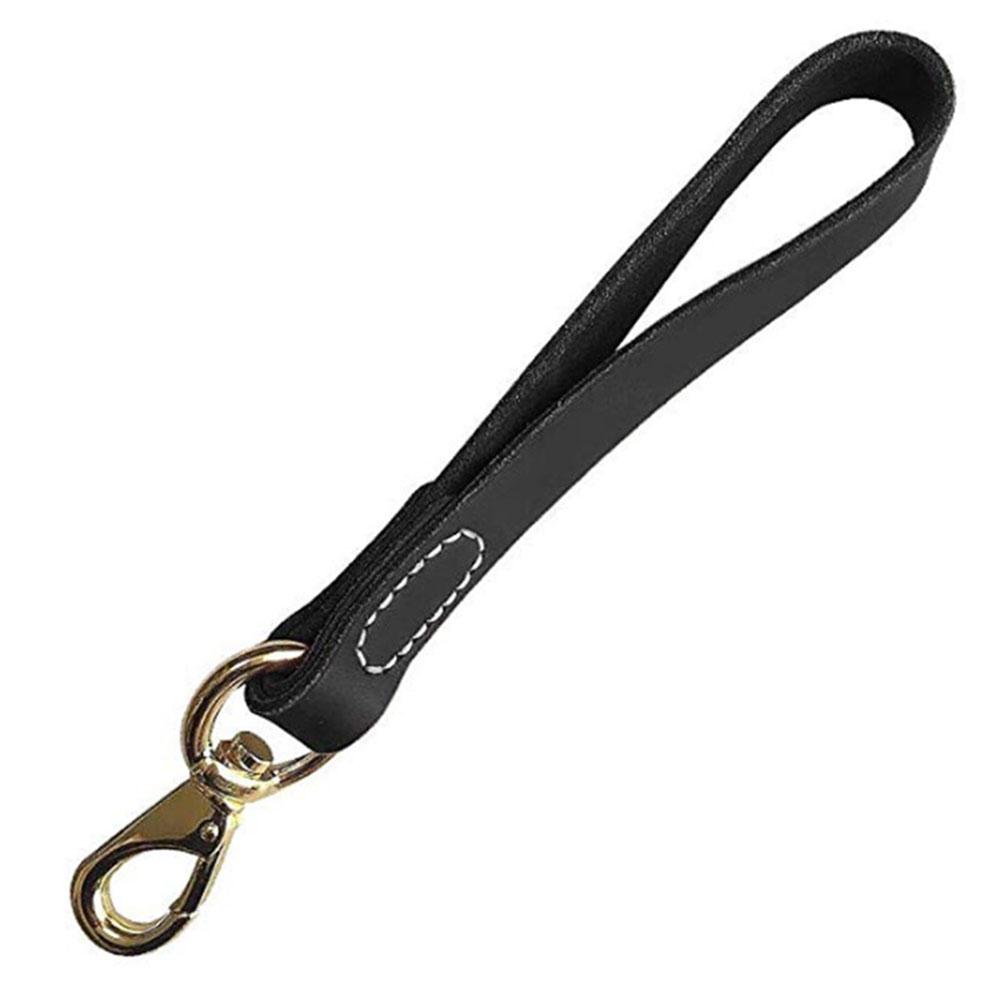 

30/50 см короткий поводок для собак прочный короткий поводок из натуральной кожи для дрессировки поводок для контроля домашних животных для крупных и средних собак 30cm чёрный