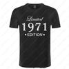 Man Made In 1971 Tshirt Tops Limited Edition 1971 T Shirts Short Sleeve Summer Funny Classic Simple Style Printed Tshirt Tops