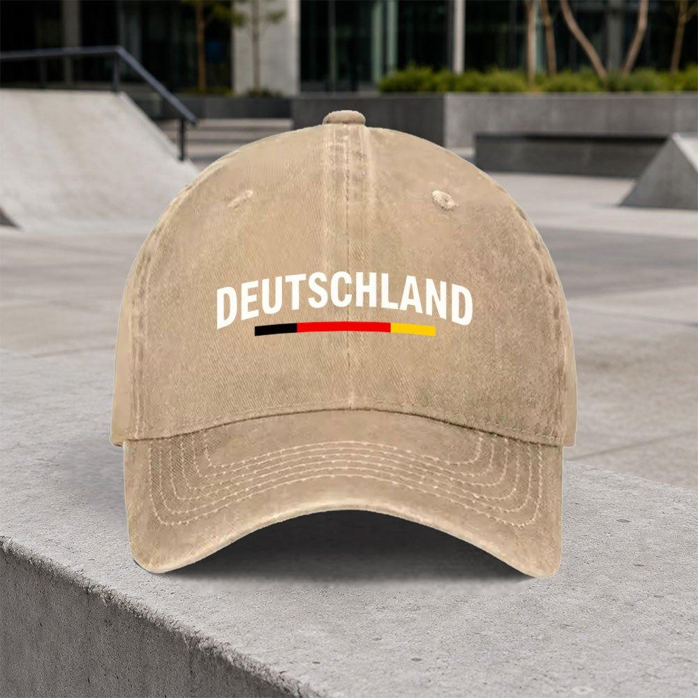 1pc Vintage German Washed Baseball Cap Classic Casual Fashion Retro Unisex Allseason Duckbill Hat Adjustable Size Suitable For
