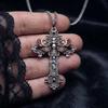 Collar con Cruz de Polilla de la Muerte, Joyería Gótica, Accesorio de Bruja, Vintage, Pagano, Polilla Esqueleto, Místico, Alternativo, Gargantilla Para Mujer Hombre