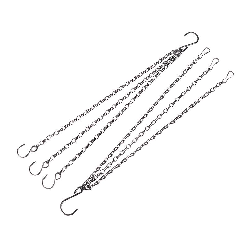 40Cm Rattan Hanging Pendant Chain Flowers Basket Chain Flower Pot Hydroponic Plants Grow Tools Garden Decorations With 3 Hooks