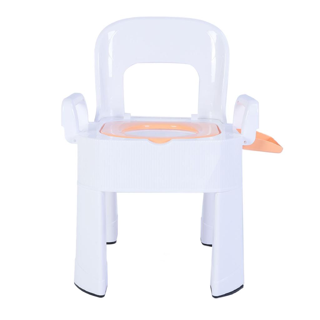Squat Toilet Commode Chair Detachable Foldable Non Slip Armrest Backrest Cushion Quick Drying Extra Wide Commode Bathroom Sitting Bath Stool