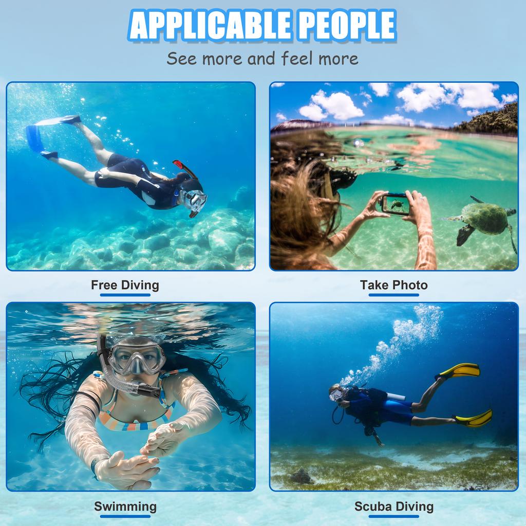 Professional Snorkel Diving Mask Snorkels Goggles Glasses Diving Goggles Swimming Tube Set Anti Fog Snorkel Mask Adult Unisex