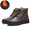 Men  Ankel Boots Height Increase Insole  6cm Man Elevator Shoes Plus Size 38-47