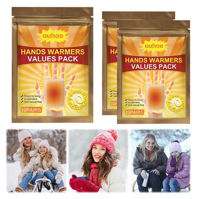 20-100pcs Disposable Hand Warmer Value Pack Self-heating Cold-proof Warming Abdomen Warming Patch Warm Body Patch Outdoor