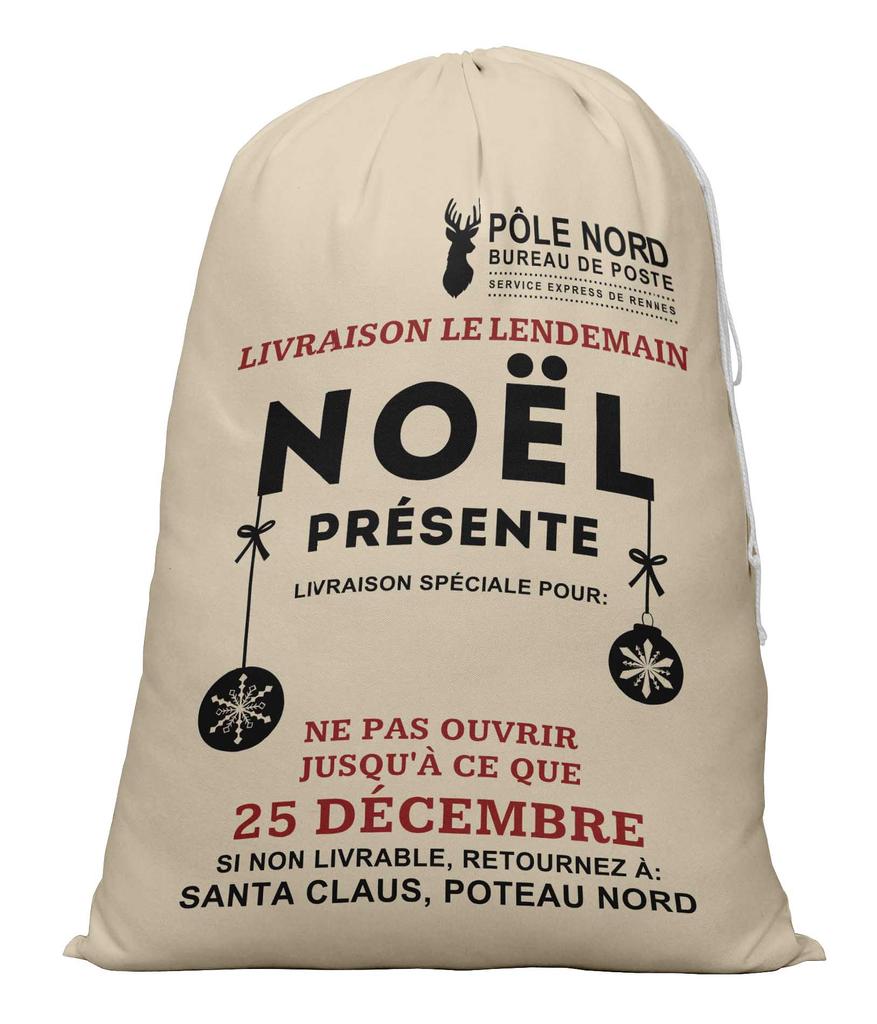 Printtoo 2 Pcs Santa Gift Sack for Kids Presents Xmas Bag Christmas Sack Personalized Bags Large 27x20 Inch