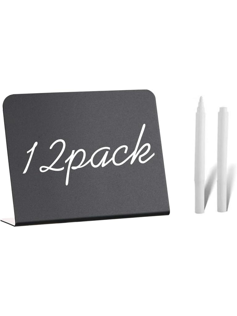 12Pack Mini Chalkboard Sign Chalkboard Signs Food Party Chalkboards Labels Message Blackboard Chalk Table Display Price Tabletop