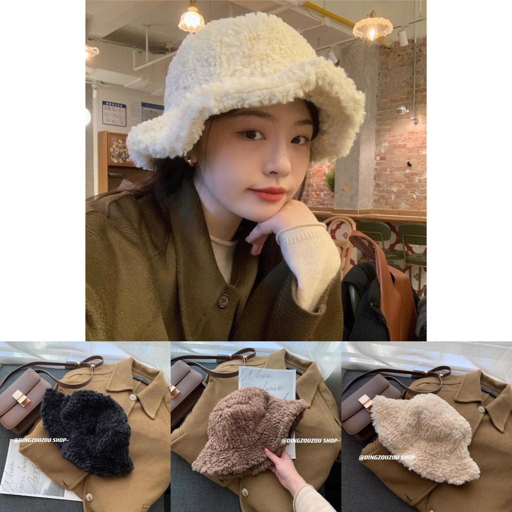 Thickened Lamb Stylish Wool Winter Bucket Hat For Women Cozy And Warm Protection Ear