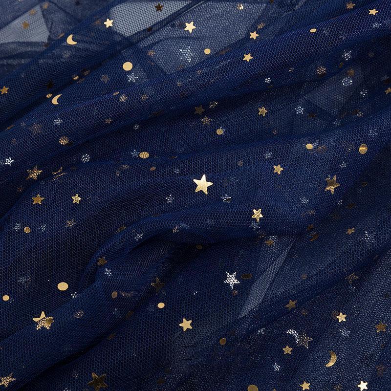 Star Printed Curtains Tulle Balcony  Screen Sheer Curtain Living Room Window Tulle Wedding Ribbon Organza Mesh  DIY  Topper Supplies